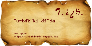 Turbéki Éda névjegykártya